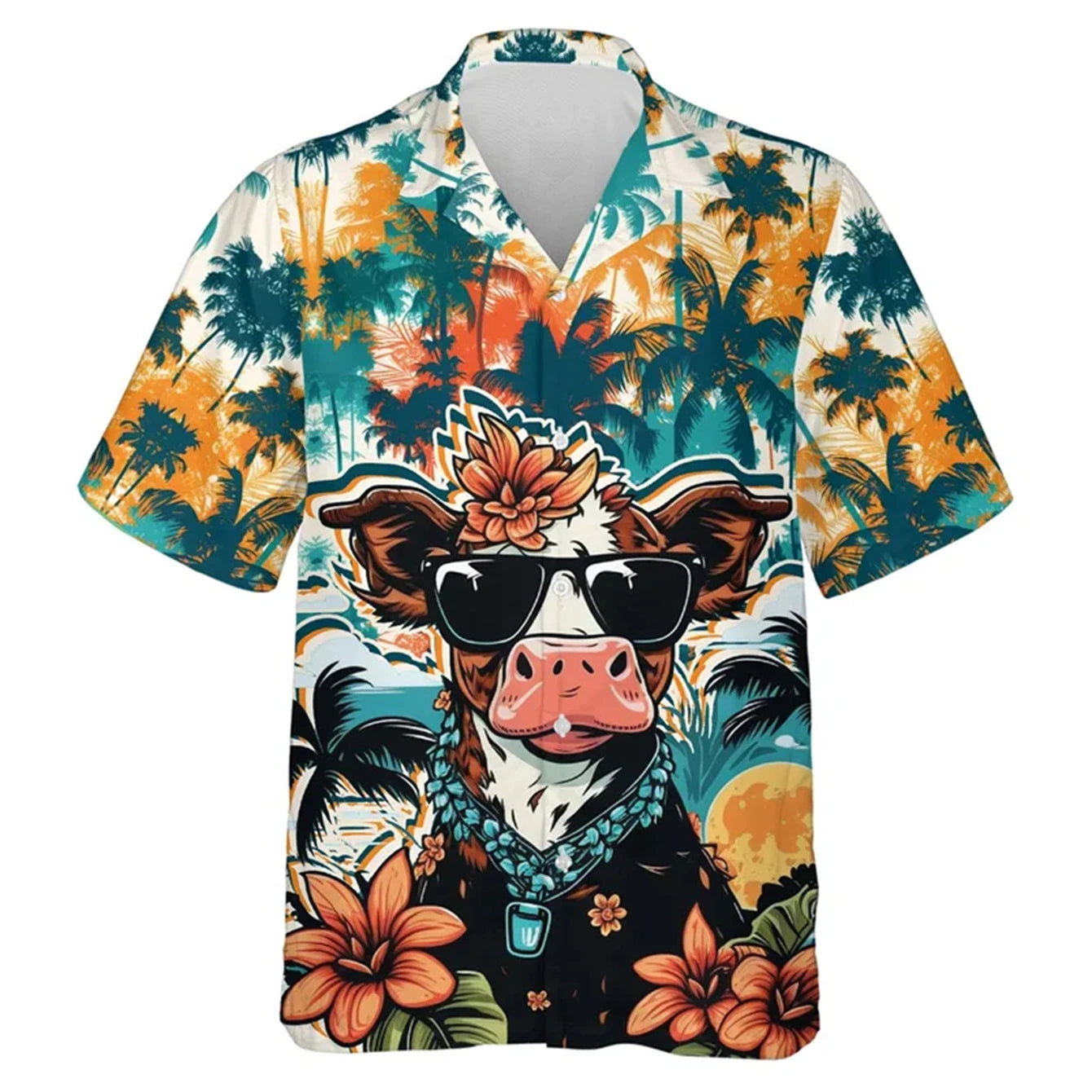 Kids Clothes Animal Children Clothes Blouse for Girls Short Sleeve T-Shirts Hawaiian Boys Clothes Print Children's T-Shirt Boy