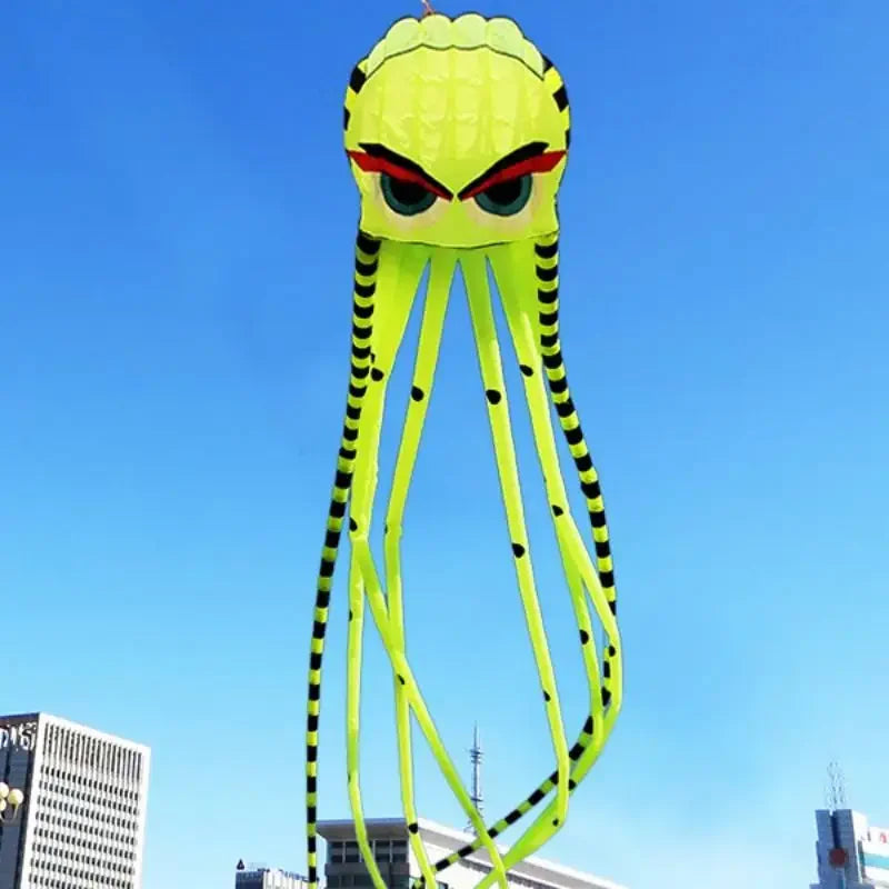 3D 8-meter Octopus Kite Four-colors Large Animal Soft Kite Outdoor Inflatabls Adult Kites Easy To Fly Nylon Tear Resistant