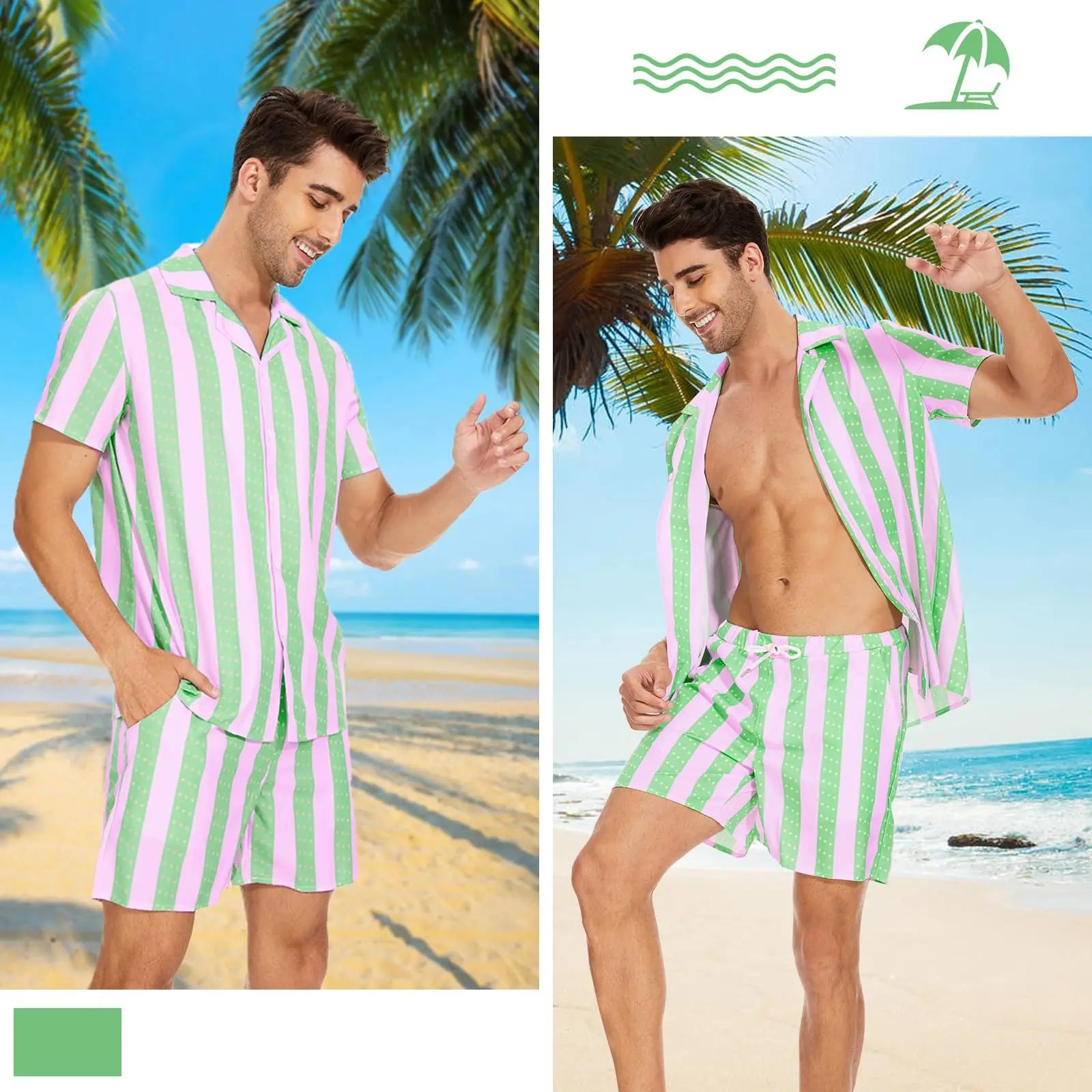 Summer Beach Style Men's Shirt Set Oversized Hawaiian Casual Suit 3d Printed Short Sleeve Shirt Shorts 2 Pcs Fashion Streetwear