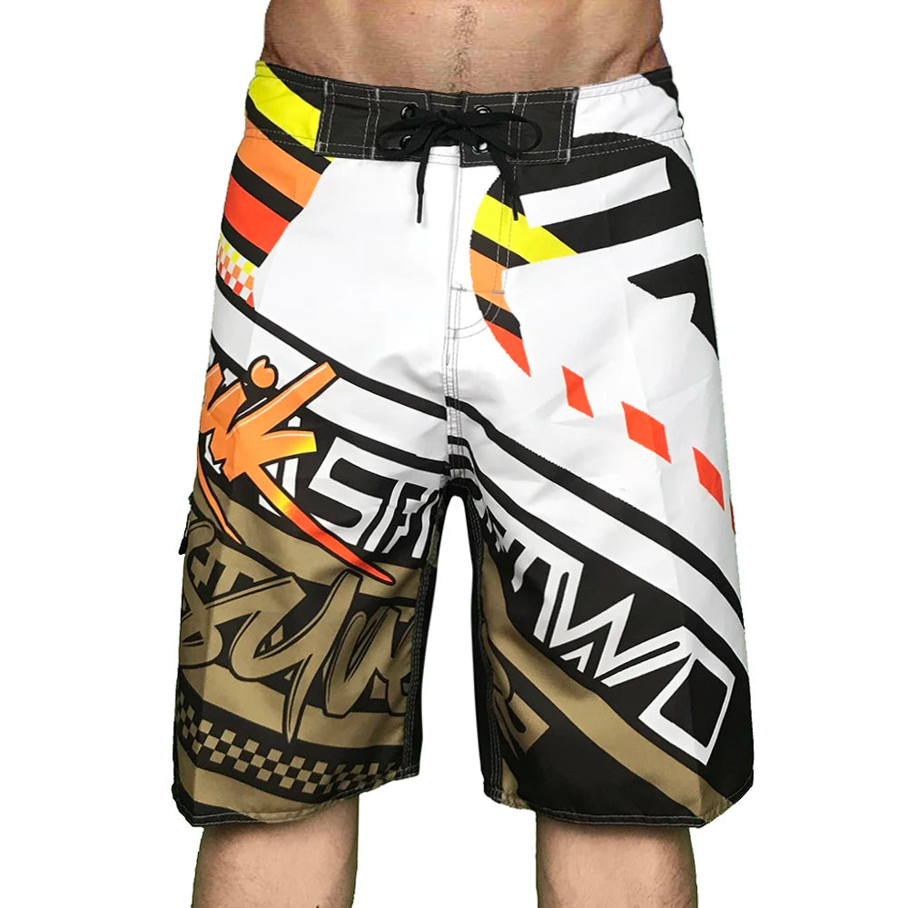 Summer Quick Drying Men Surf Beach Shorts Fitness Muscle High Quality Water Sports Men Beach Shorts  swimshorts  bermuda homme