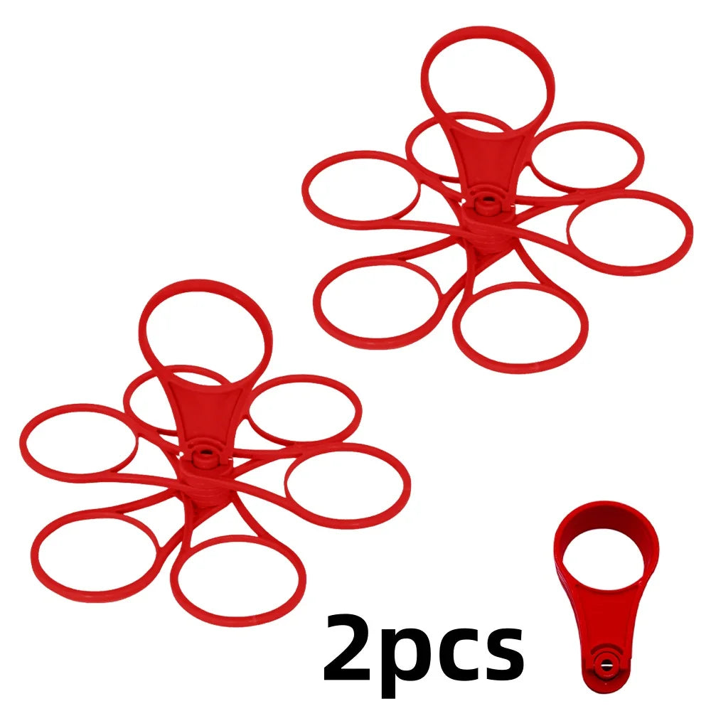 1/2pcs 6-Slot Portable Drink Holder Folding Beverage Tray with Handle Pocket-Sized for Outdoor Picnics Party Reusable Cup Holder