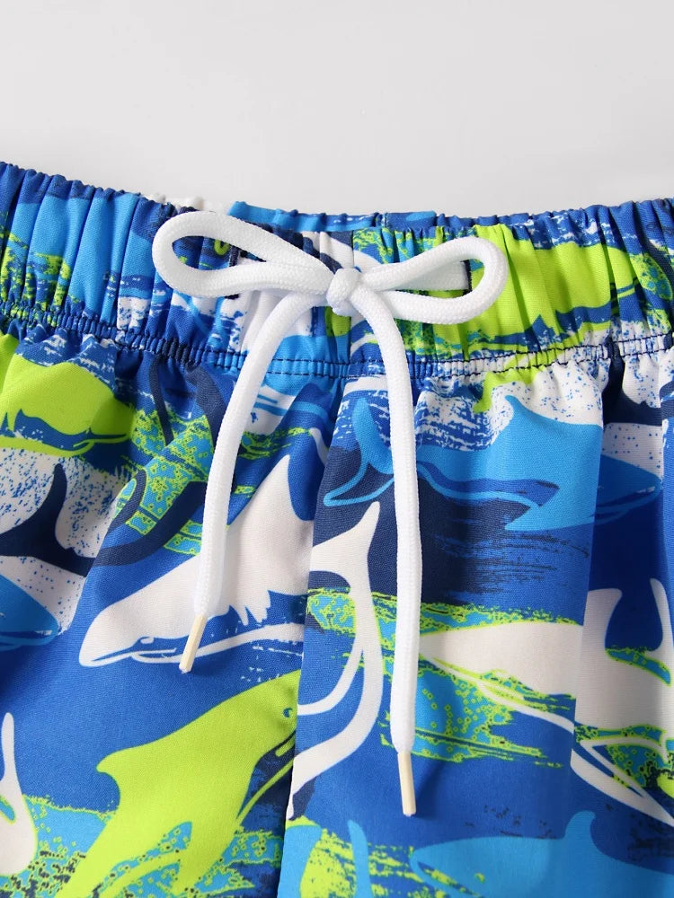 Boy Kids Swimsuit 2026 New Short Sleeve Letter Children Swimwear Summer Beach Shorts Two Piece Beachwear Bathing Suit Swimming
