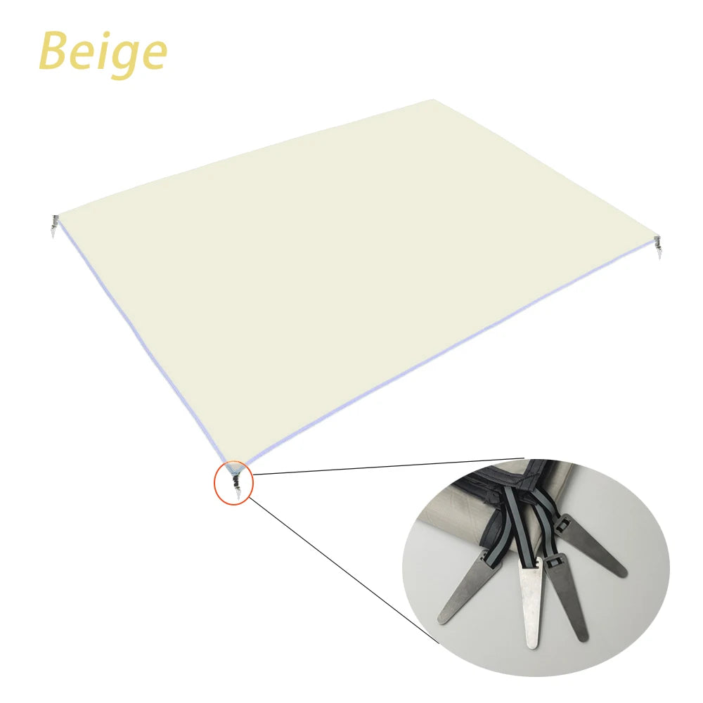 Tent Footprint Ultralight Pocket Picnic Mat with Windproof Stakes Outdoor Camping Portable Folding Waterproof Tent Ground Sheet