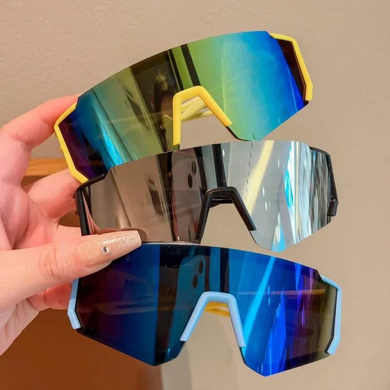 2025 New Arrival Fashion Outdoor Kids Glasses Square Frame Cycling Sunglasses Windproof UV Resistant Plastic Eyewears