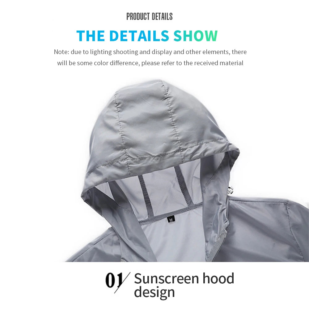 Ultrathin Waterproof Sunscreen Clothes Summer Quick-Dry Bicycle Jacket Men Running Camping Breathable Coat Thin Jacket