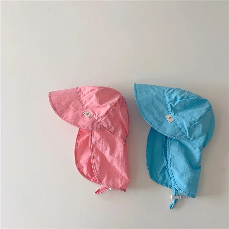 Quick-drying Baby Sun Hat Outdoor Wide Brim Beach Bucket Hat Summer UV Protection Kids Boys Girls Sunscreen Caps