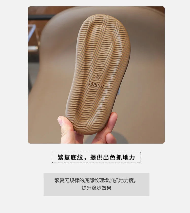 New Summer Slippers Boy Fashion Thick Bottom Flip Flops for Children Cut-outs Girls Beach Shoes