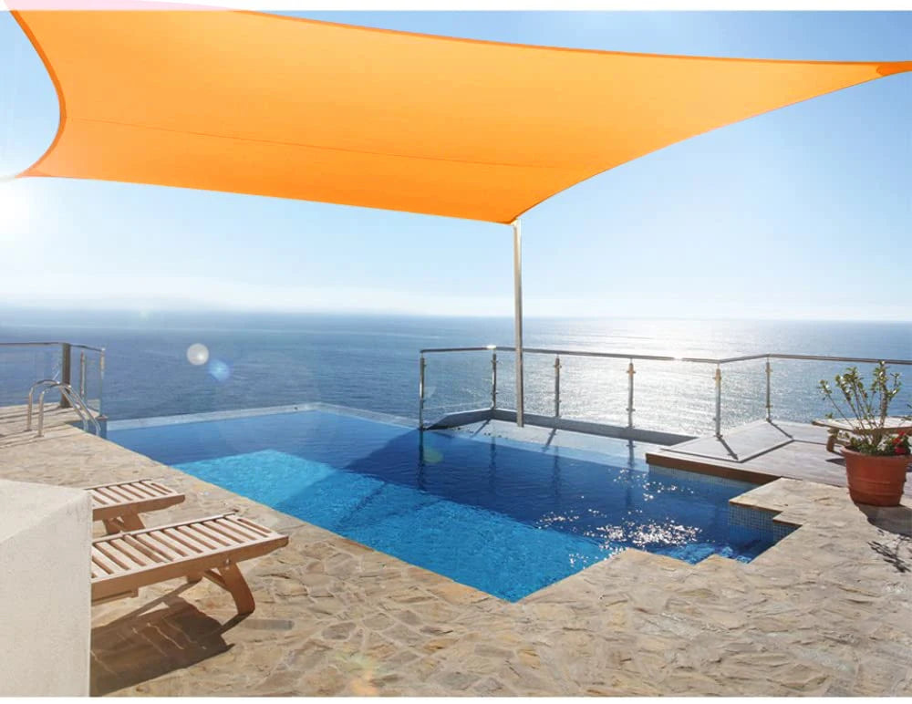 420D Waterproof Square Rectangular Shade sail, Outdoor Garden Swimming Pool Awning, Camping Hiking Sun shelter