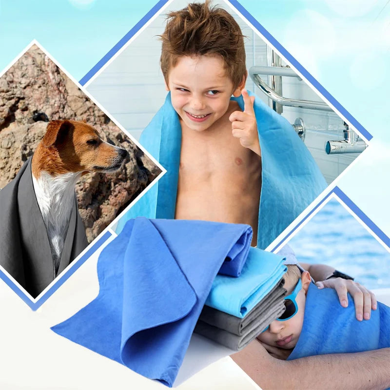 40x80/80x160CM Quick Drying Sports Towel Blue Gray Green Orange Swimming Gym Fitness Camping Running Beach Towel