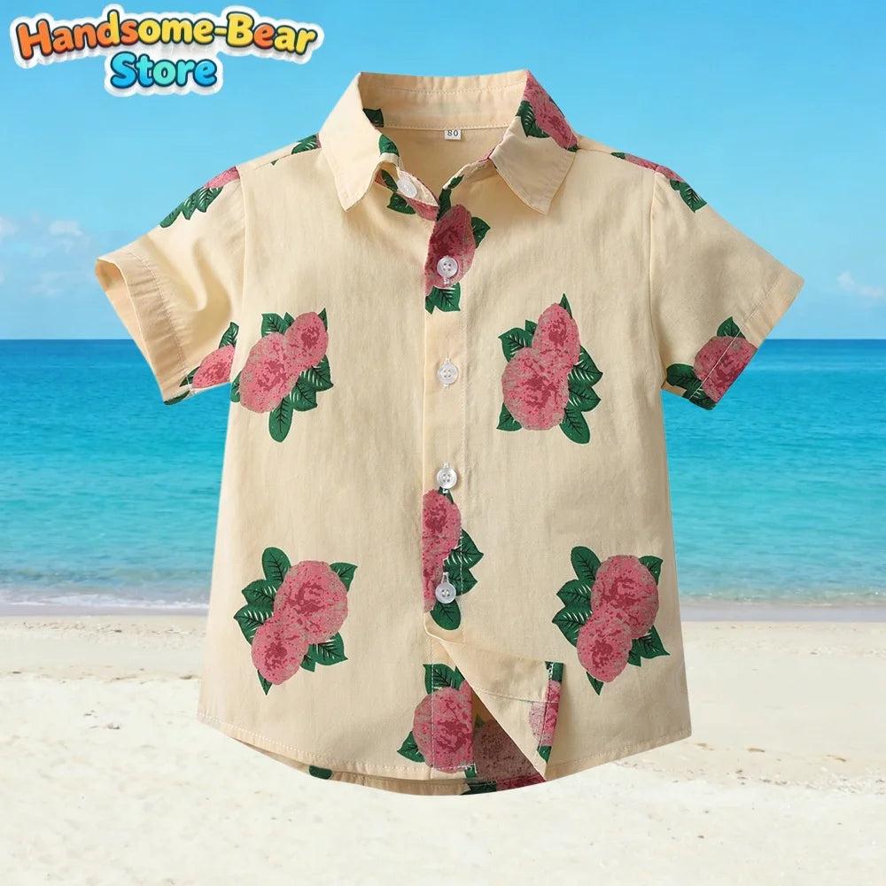 Hawaiian New Kids' Shirt Fashion Pattern 3D Print Shirt Summer Holiday Casual Harajuku t-Shirt Outdoors Simple Boys Girls Shirts