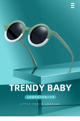 New Children's Sunglasses Korean Edition Girls' Round Frame Sunglasses Personalized Baby Sunscreen Sunglasses Fashion Versatile