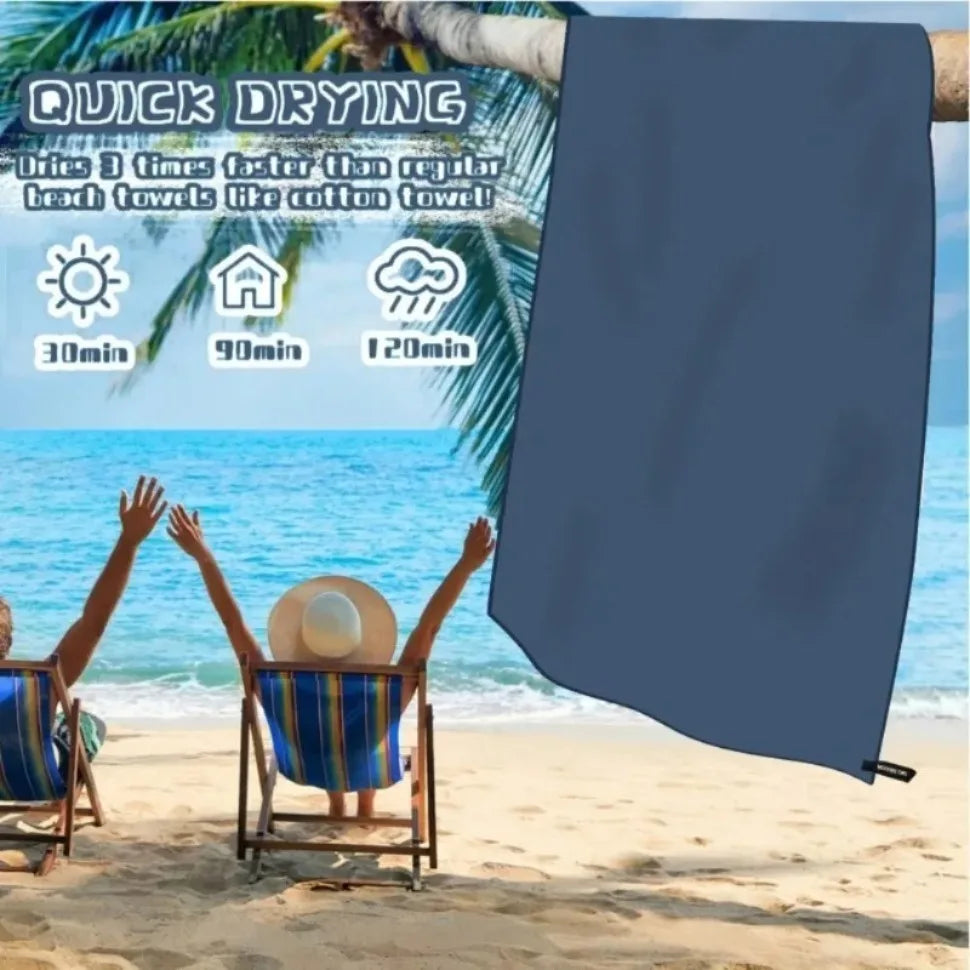 Quick-Dry Microfiber Towel - Ultra Absorbent, Compact & Sandproof for Gym, Beach, Travel & Swimming, Lightweight Sports Towel