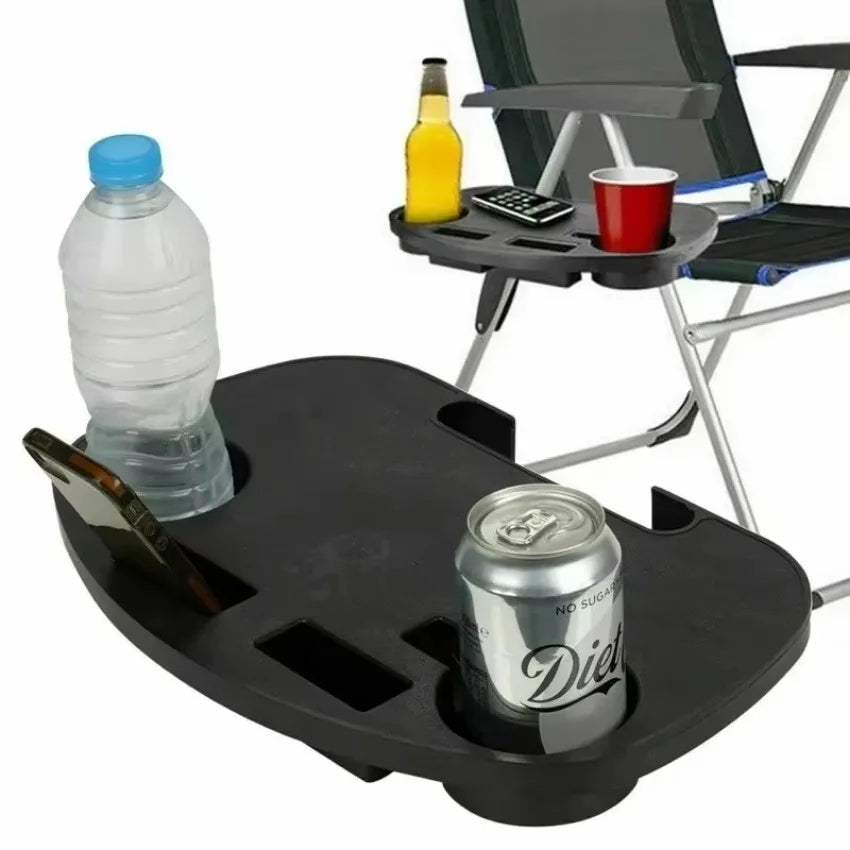 1 Pcs Outdoor Fishing Camping Beach Camping Equipment Lounge Chair Clip Side Table Cup Drink Tray Clip Easy To Carry Suitable