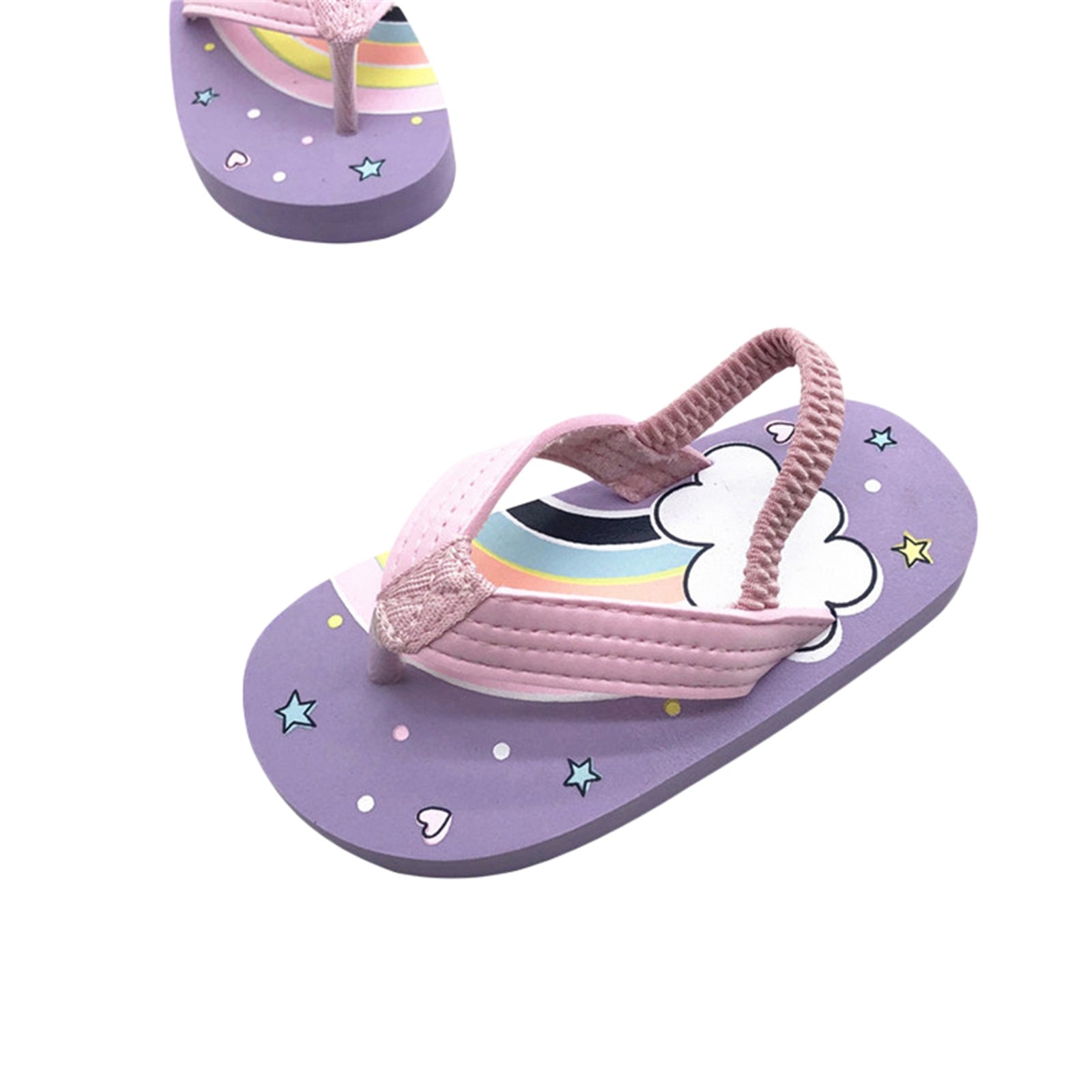 Toddler Flip Flops Shoes Little Kid Sandals with Back Strap Boys Girls Water Shoes for Beach and Pool
