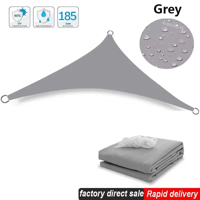 Multi-size Triangle Sun Shade Sail Waterproof Outdoor Garden Patio Party Sunscreen Awing Sun Canopy For Beach Camping Pool