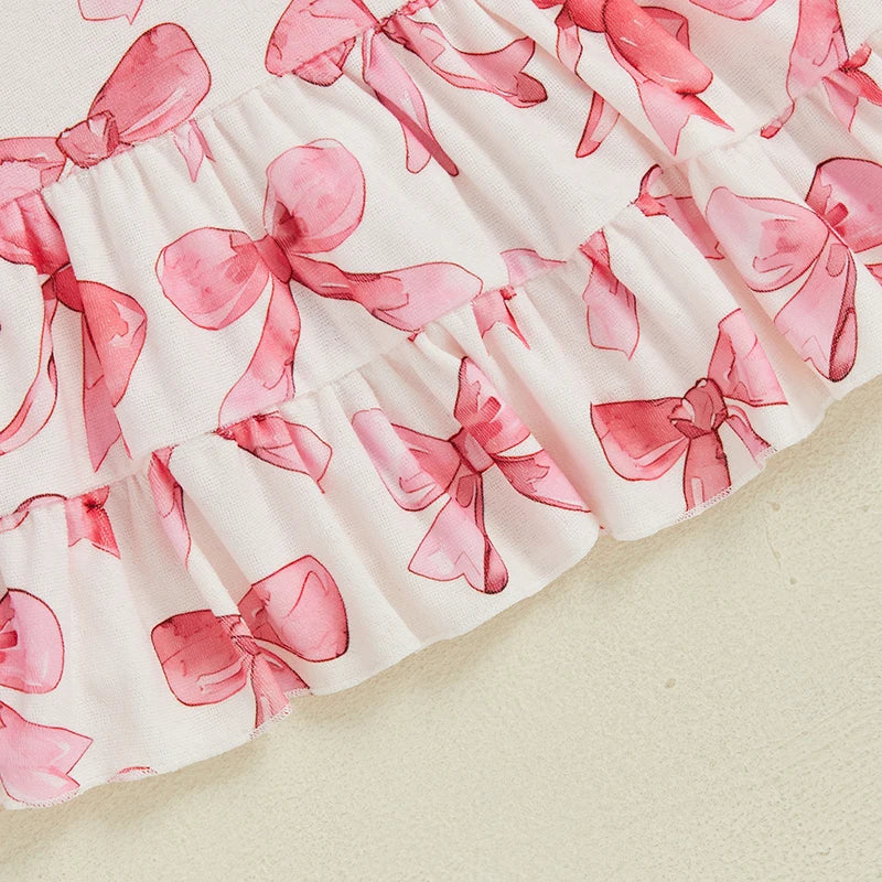 Children Baby Girls Swim Coverups Summer Beachwear Bow Print Short Sleeve  Hooded Bathrobe Absorbent Dress Zip-Up Robe Towel