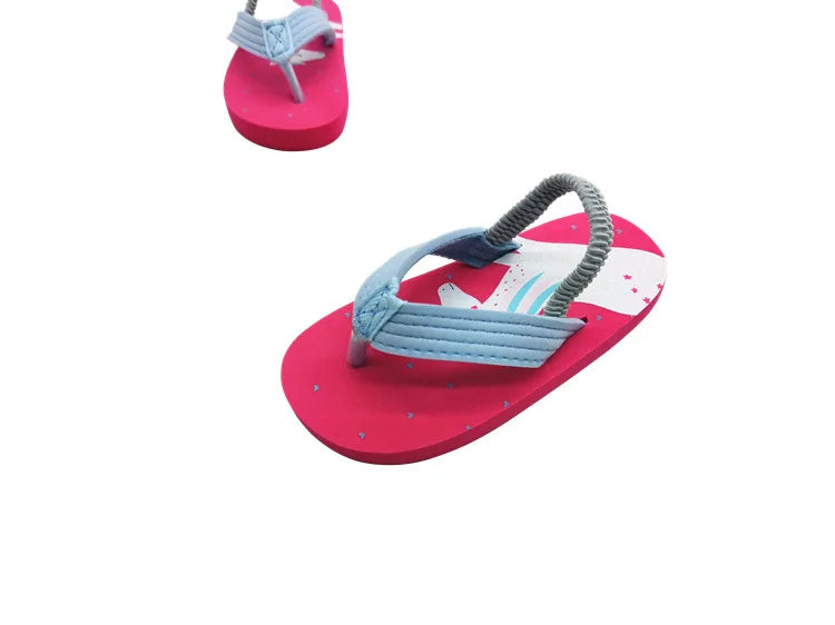 Toddler Flip Flops Shoes Little Kid Sandals with Back Strap Boys Girls Water Shoes for Beach and Pool