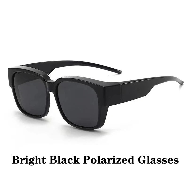 New Fashion Polarized Sunglasses Cover Over Myopia Prescription Glasses Portable Men Women Vintage Fishing Driving Eyewear
