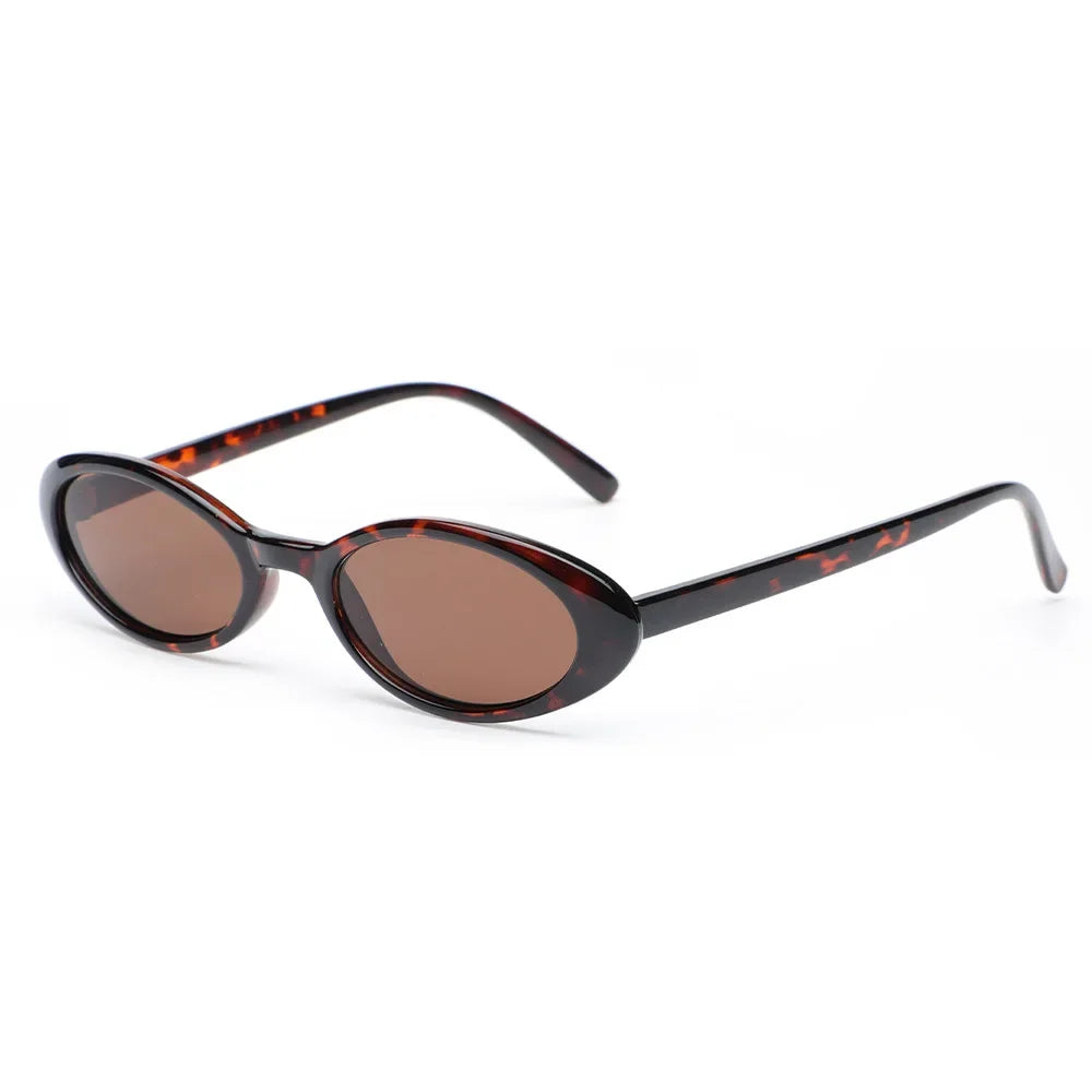 Sexy Small Oval Women's Sunglasses New Fashion Leopard Brown Hot Sun Glasses Female Retro Colorful Shade Eyeglass