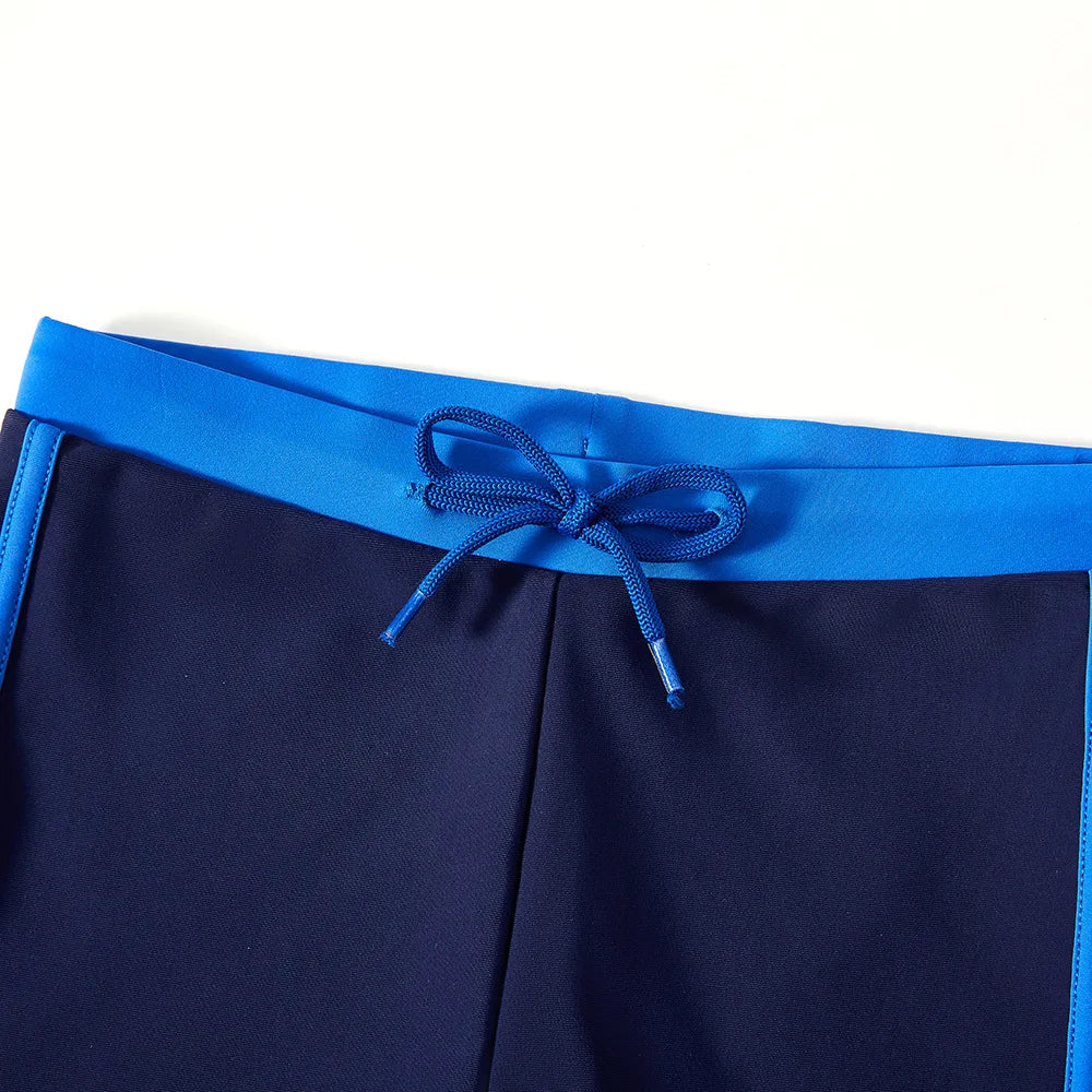 New 2024 Boys Trunks 4-12 Years Swimming Trunks For Boys Blue Children's Swimwear Kids Trunks Bathing Suit