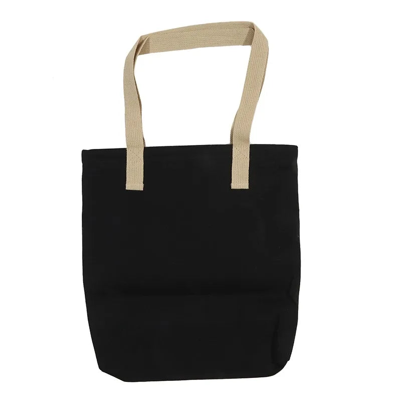 Women Canvas Tote Bag Solid Color Designer Ladies Casual Handbag Shoulder Bag Large Capacity Cotton Reusable Shopping Beach Bag