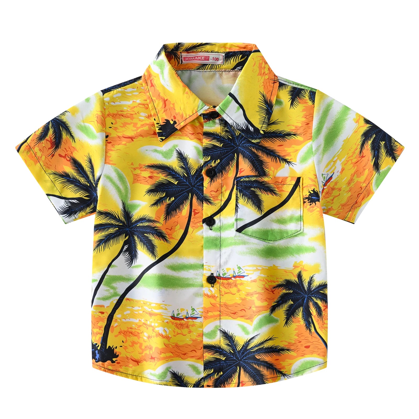 Cool Cozy Summer Coconut Palm Beach Shirts for Boys and Girls