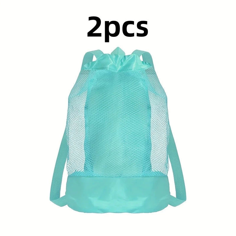 Beach storage bag,Large capacity net multifunctional travel backpack,sundries toy storage bag