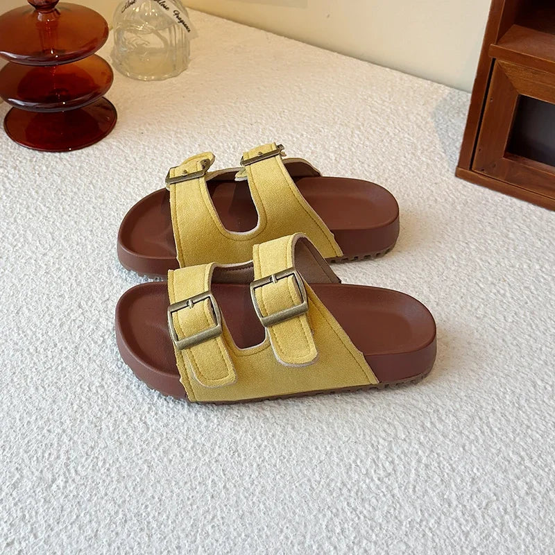 New Trend Girls Open-toe Slippers Summer Children's Causal Slip-on Shoes Fashion Kids Simple Boys Beach Flat Slippers Non-slip