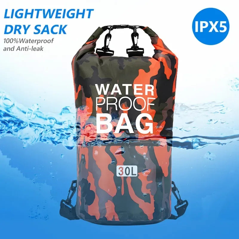 Swimming PVC Pack Dry Bag Backpack for Women Men 10L 15L 20L 30L Waterproof Shoulder Kayak Drifting Rafting Surfing Boating Bag