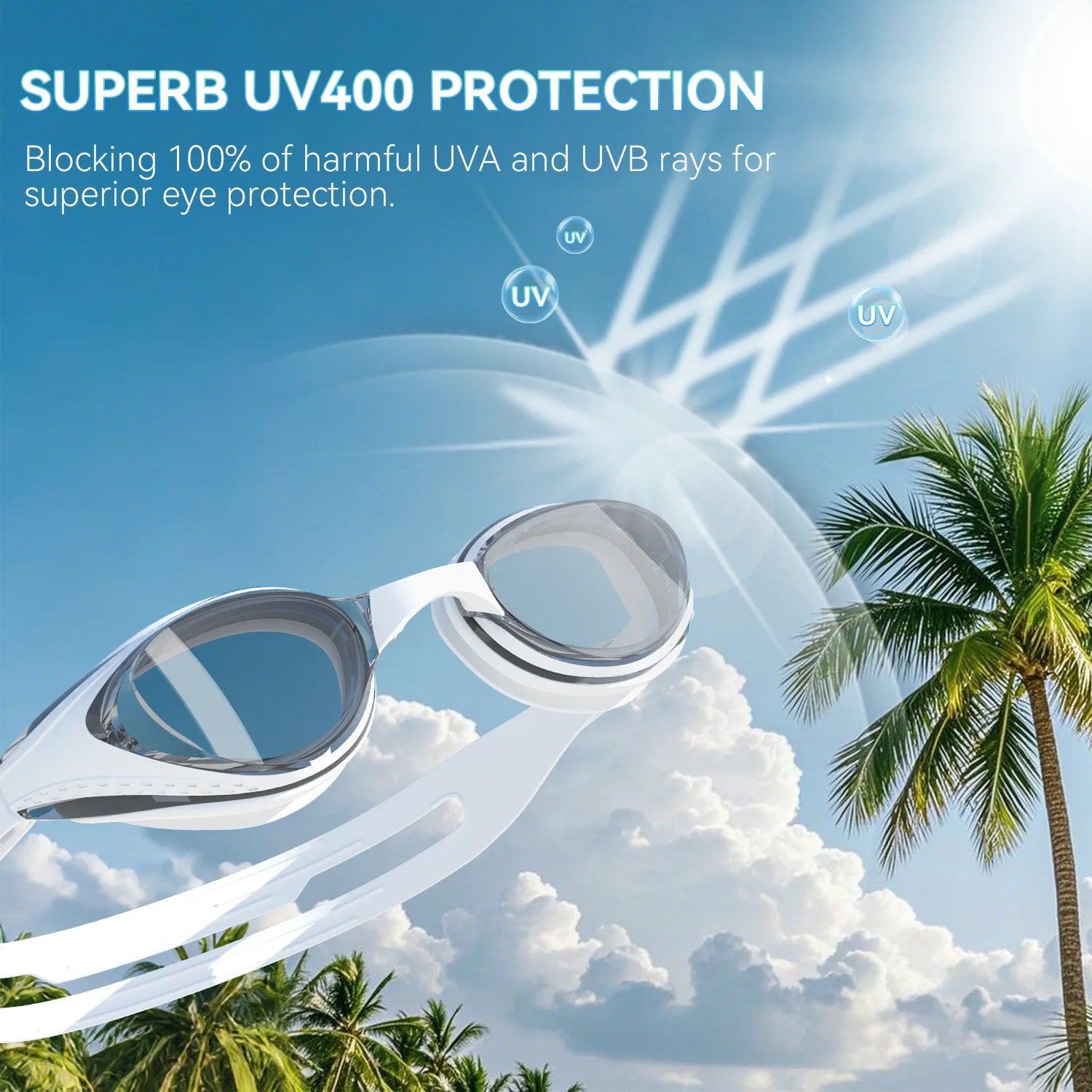 Professional Swimming Goggles Anti-fog Waterproof Swim Eyewear Glasses 100% UV Protection No Leaking For Men Women Youth Adult