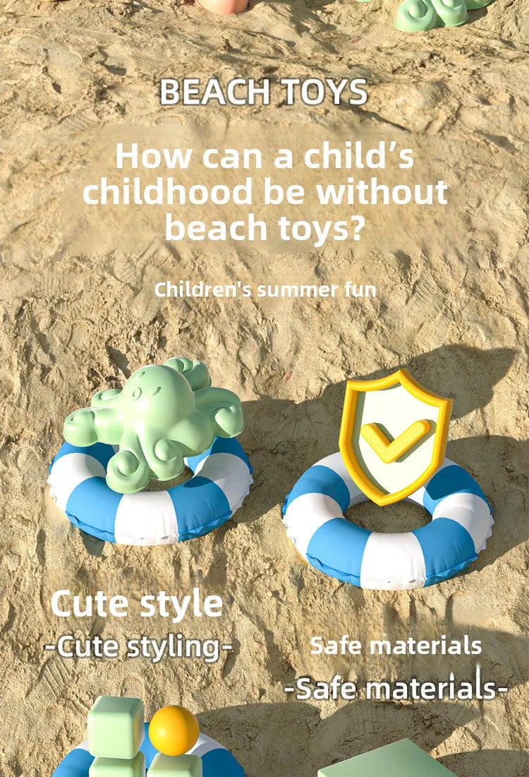5/11PCS Beach Sand Play Water Set Folding Bucket Summer Toys for Children Kids Outdoor Game Sandbox Accessories Color Random