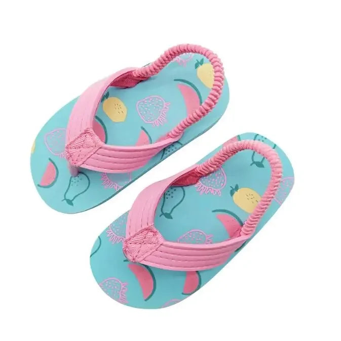 Toddler Flip Flops Shoes Little Kid Sandals with Back Strap Boys Girls Water Shoes for Beach and Pool