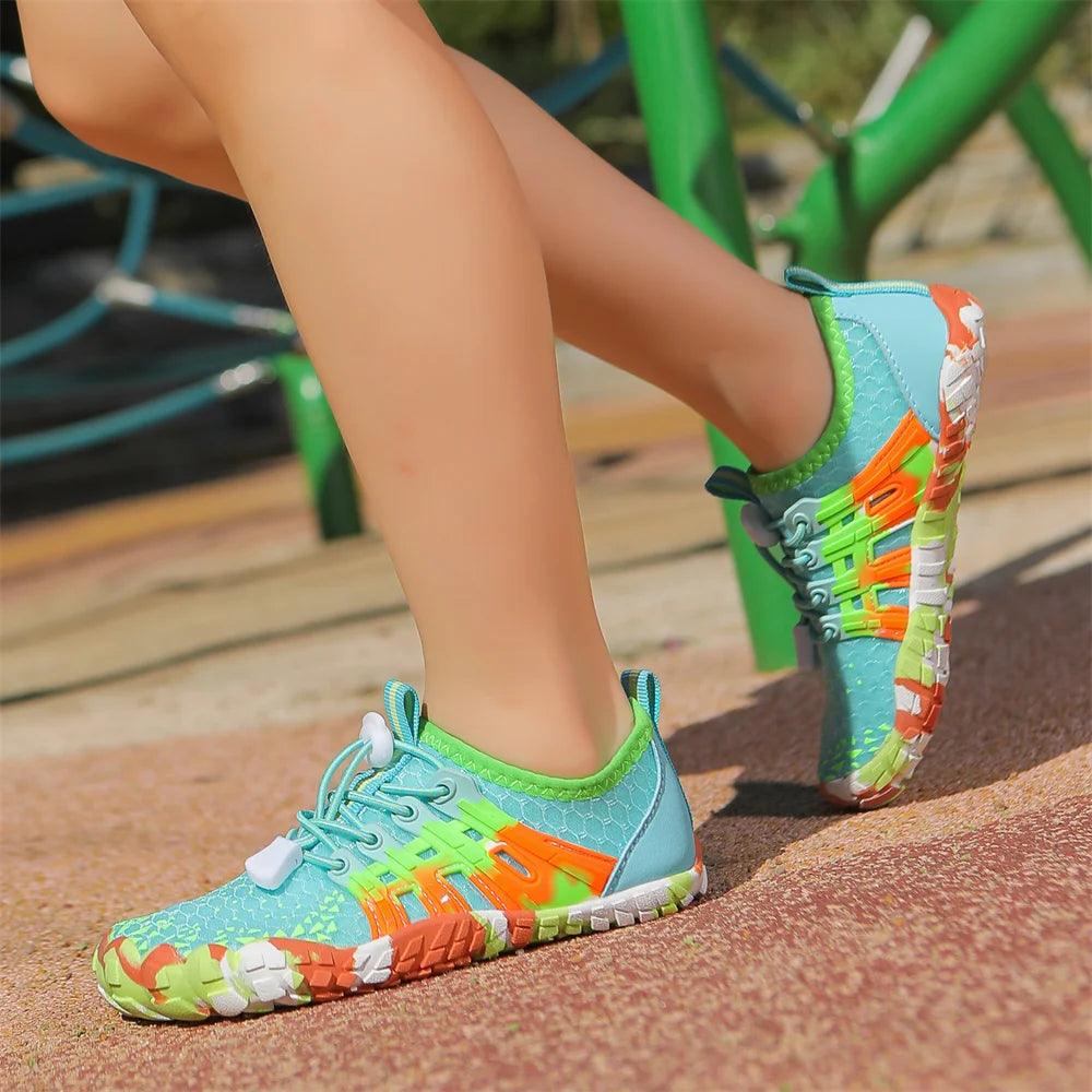 Children Outdoor Water Shoes Barefoot Aqua Five Fingers Sock Swimming Breathable Hiking Wading Beach Outdoor Upstream Sneakers
