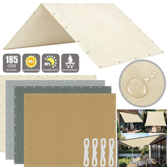 5x4m 4x3m 3x3m 3x2m Waterproof Tarp Tent Large Camping Awning Sun Shade Shelter Garden Patio Canopy Outdoor Beach Shade Hiking ﻿