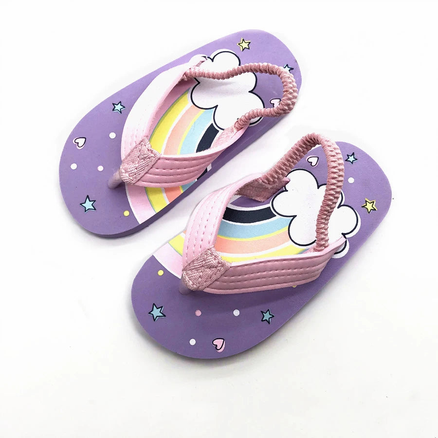 Casual Boys Girls Sandals Children Kids Shoes Rubber Breathable Soft Open Toe Beach Sandals Cute Summer Flip Flops Shoes