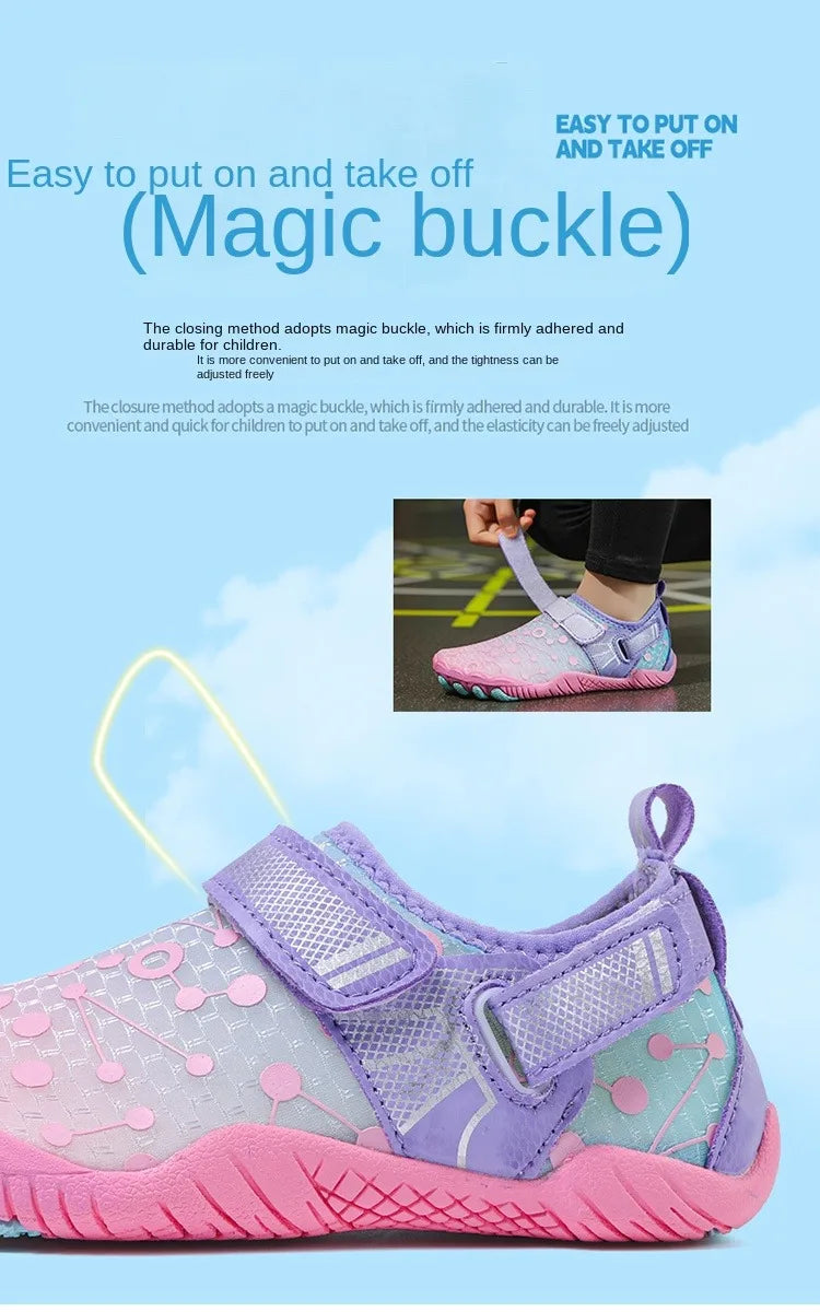 Water Shoes Children's Beach Shoes Quick-Drying Breathable Barefoot Swimming Water Shoes Outdoor Sneakers River Slippers Water S