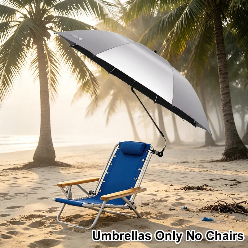 Adjustable Outdoor Sunshade Umbrella UV Protection Fishing Camping Beach Chair Umbrella Multi-functional Long Handle Umbrella