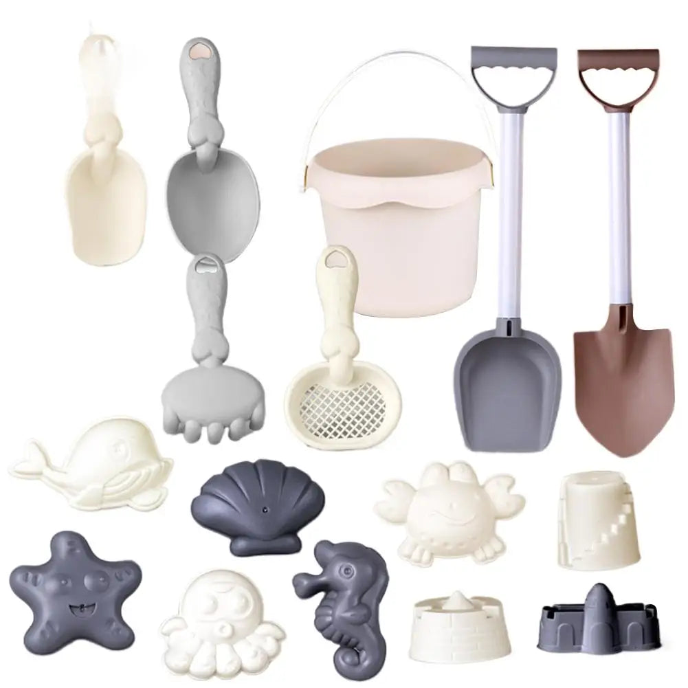 Children's Beach Toy Set, ATV, Sand Digging and Water Toy, Bucket, Hourglass, Shovel, Beach Sand Play Tool Toy