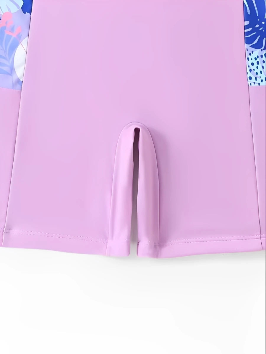 2026 Printed Girls Swimsuit One Piece Pink Kids Swimwear Female Children's Bathers Bathing Swimming Swim Suit Summer Beachwear