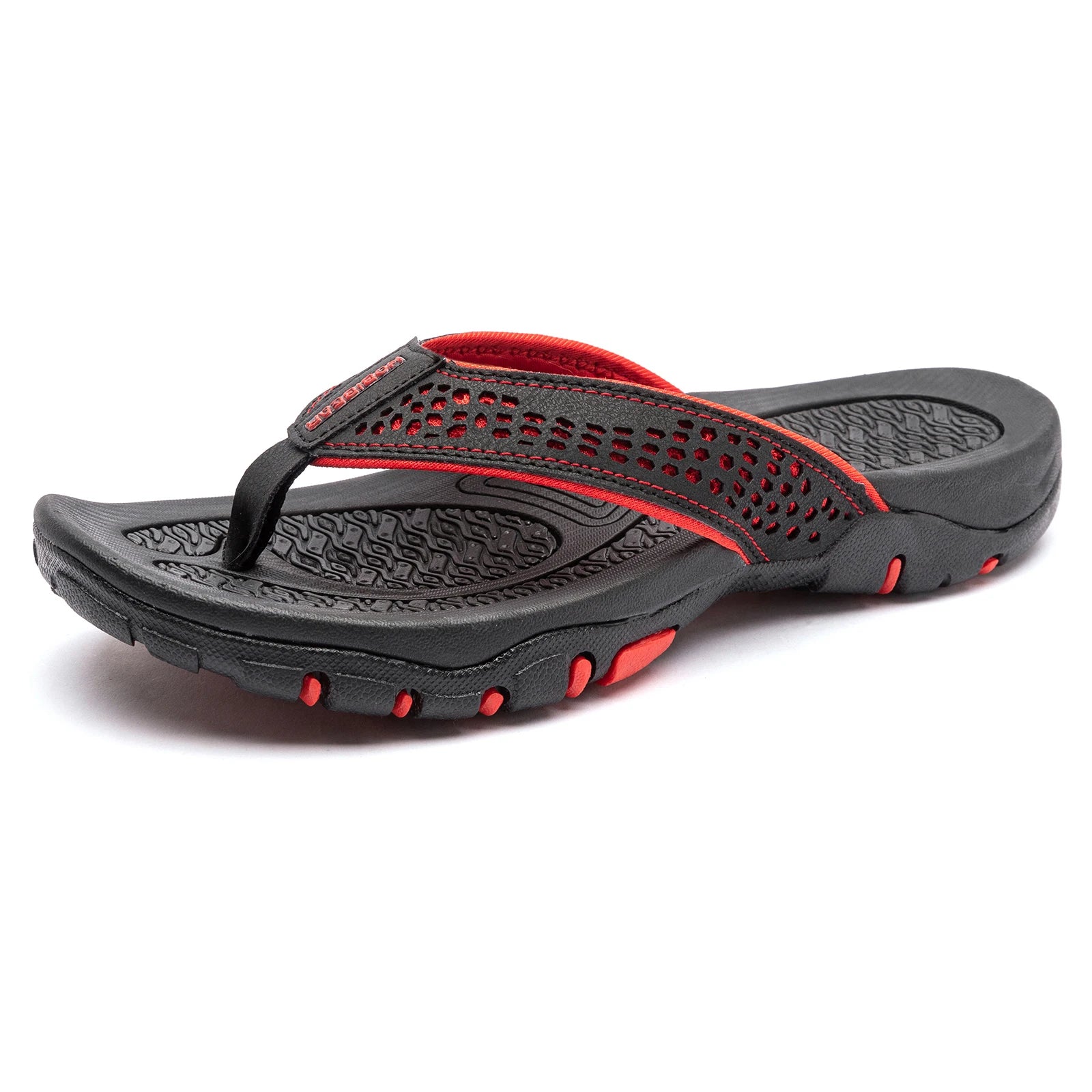 Jumpmore Summer Flip Flops Men Shoes Outdoor Fashion PU Leather Flat Shoes Beach Holiday Shoes Size 40-50