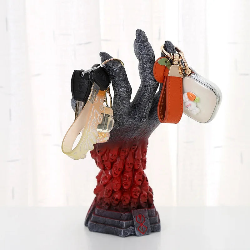 Berserk Figure Hand of God Statue Anime Handcraft Resin Ornament Halloween Skeleton Figurine Craft Desk Decoration Scary Props