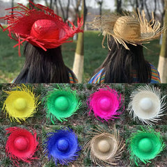 Unisex Beach Sunscreen Hat High Quality Fashion Fishing Straw Cap Sun Protection Hat Men Women Outdoor