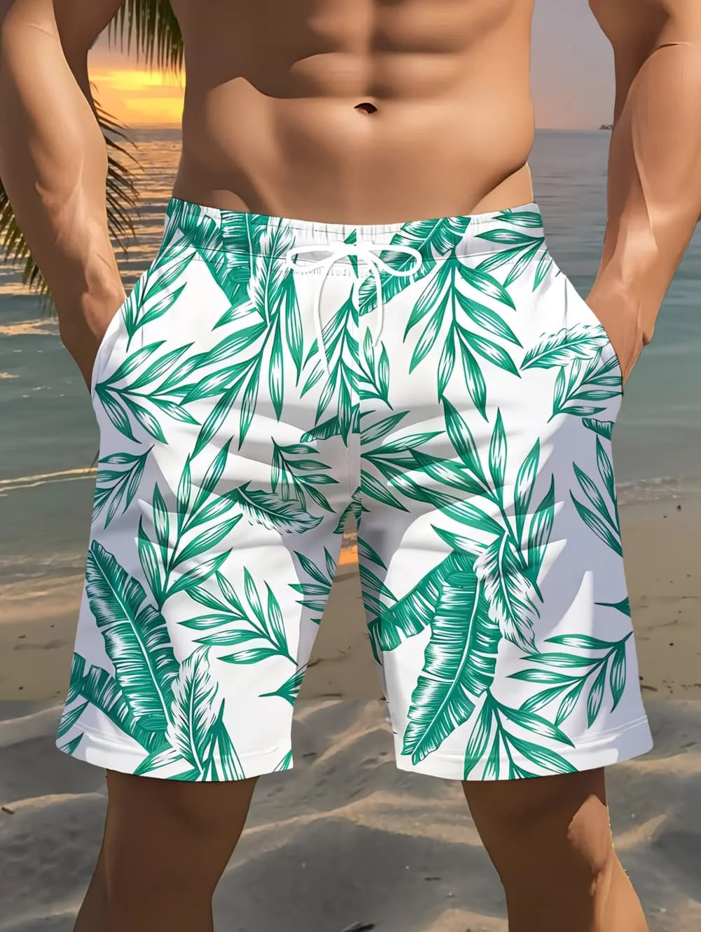 2026 Men's Summer Short Beach Vacation Hawaiian 3D Printed Shorts Men Y2k Graphic Short Pants Male Breathable Swim Loose Shorts