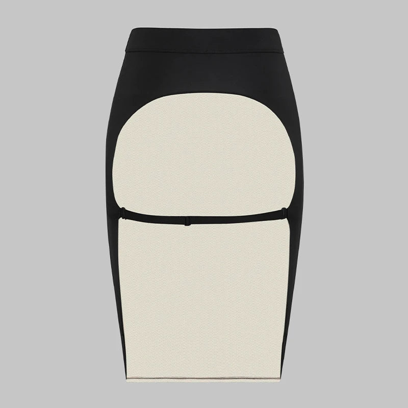New Black Waist Hugging Tight Skirt with Sexy Exposed Buttocks Design for Summer 2026 Beach Bikini Design Skirts Women's Clothin