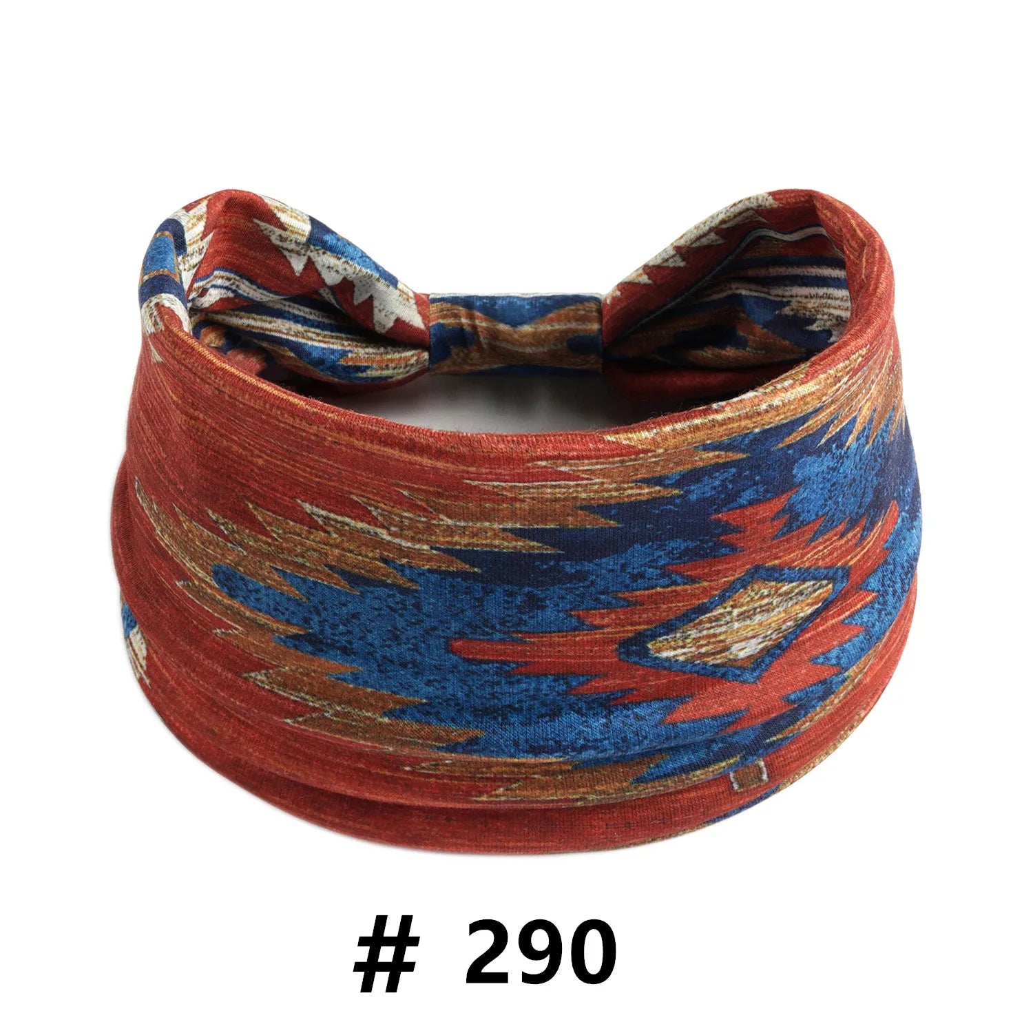 Boho African Headbands for Women Wide Cotton Turban Headwrap  Knot Elastic Hairbands Bandeau Sport Workout Yoga Hair Accessories