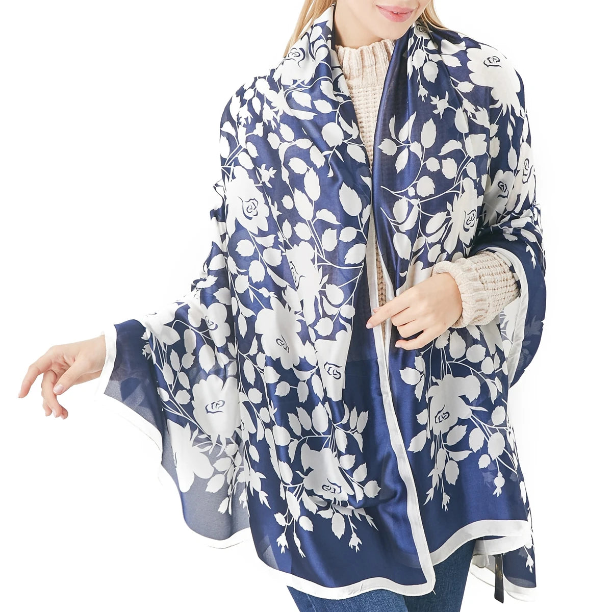 Travel Beach Scarve Bikini Large Sunscreen Shawl Design Floral Sarong Wrap Scarf Women Luxury Swimsuit Bathing Cover-up 90x180cm