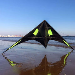 9KM Freilein Acrobatic Kite 2.34m 2 Line Professional Stunt Kite Blackjazz Ⅲ Beach Wrist Strap + 2x30mx150lb Spectra Lines +Bag