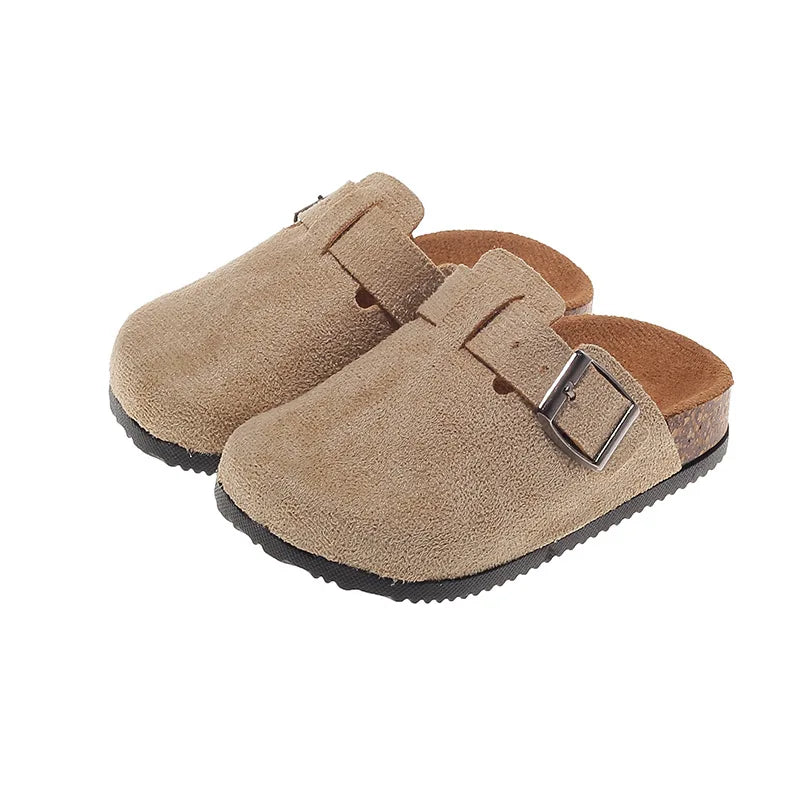Children's Slippers for Home Simple Solid Color Girls New Flat Mules Fashion Non-slip Versatile Slippers Causal Kids Flip Flops