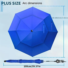 Beach Sunshade Umbrella, Double-Layer Ventilated Canopy for Beach Chair, Camping, Fishing & Outdoor Activities