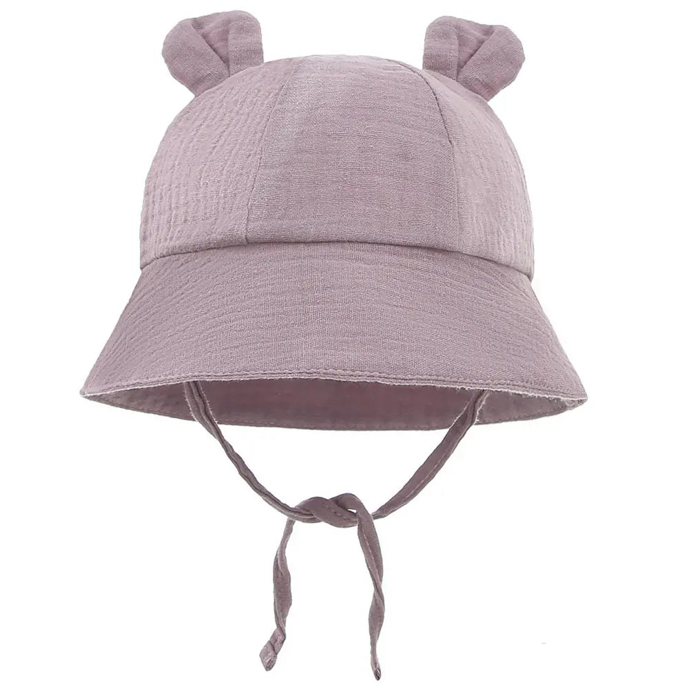 Newborn Boys Girls Bucket Hat Summer Kids Toddler Panama Cap 0 to 12 Months Soft Cotton Baby Sun Hat With Ears Cute Bunny